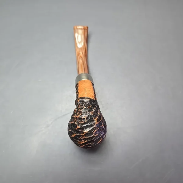 Peterson Derry 69 Rusticated Bent Billiard Estate Briar Pipe, Irish Estates - Image 9