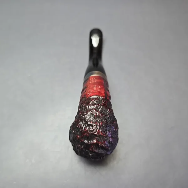 Peterson Cobble XL90 Rusticated & Sandblasted Bent Billiard w/ Silver Briar Pipe, New - Image 9
