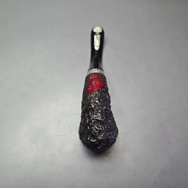 Peterson Cobble 05 Rusticated & Sandblasted Calabash w/ Silver Briar Pipe, New - Image 9