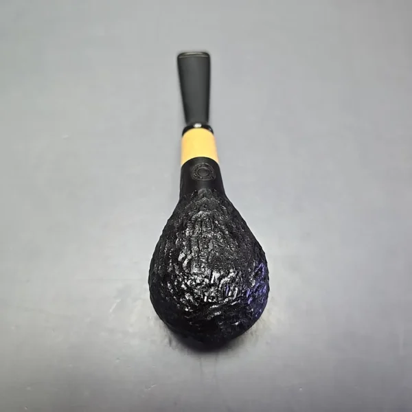 MBSD Briars by Piero Vitale Black Rusticated Author w/ Boxwood, Briar Pipe, New - Image 9