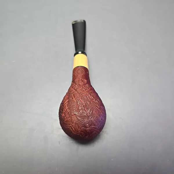 MBSD Briars by Piero Vitale Vintage Sandblasted Author w/ Boxwood, Briar Pipe, New - Image 9