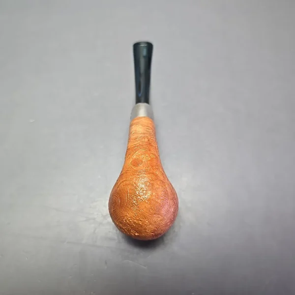 MBSD Briars Timeless Traditions 2 Sandblasted Bent Billiard w/ Silver Handmade Briar Pipe, New - Image 9