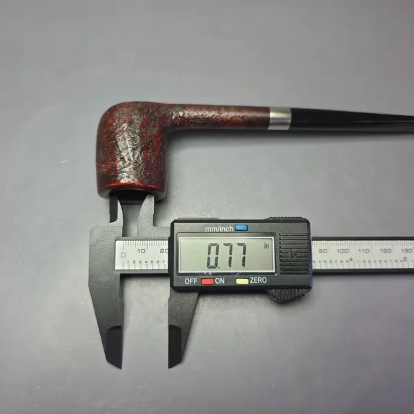 Bruno Nuttens Bing B1 Partially Sandblasted Billiard w/ Aluminum Briar Pipe, New - Image 9