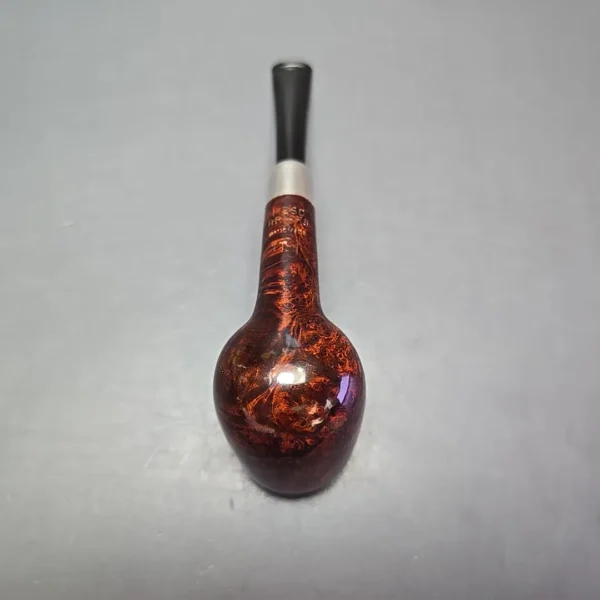 MBSD Briars Timeless Traditions 1 Smooth Billiard w/ Silver Handmade Briar Pipe, New - Image 9