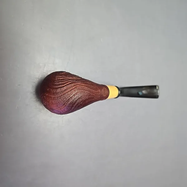 MBSD Briars by Piero Vitale Vintage Sandblasted Brandy w/ Olivewood Briar Pipe, New - Image 9