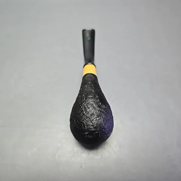 MBSD Briars by Piero Vitale Vintage Sandblasted Brandy w/ Olivewood Briar Pipe, New - Image 9
