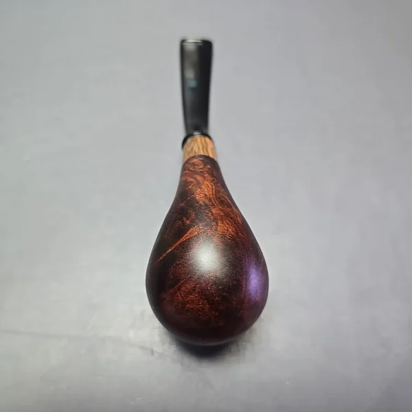 MBSD Briars by Piero Vitale Sienna Contrast Smooth Brandy w/ Zebrawood, Briar Pipe, New - Image 9