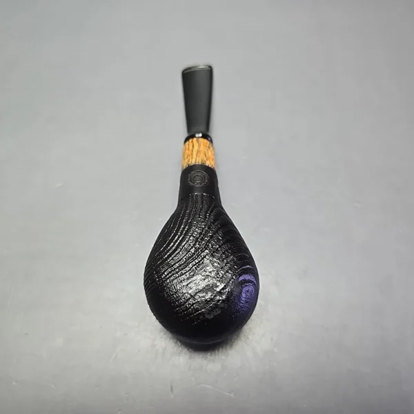MBSD Briars by Piero Vitale Vintage Sandblasted Author w/ Zebrawood, Briar Pipe, New - Image 9