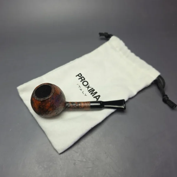 Proxima by Piero Vitale Contrast Sandblasted Apple Estate Briar Pipe, Unsmoked - Image 10