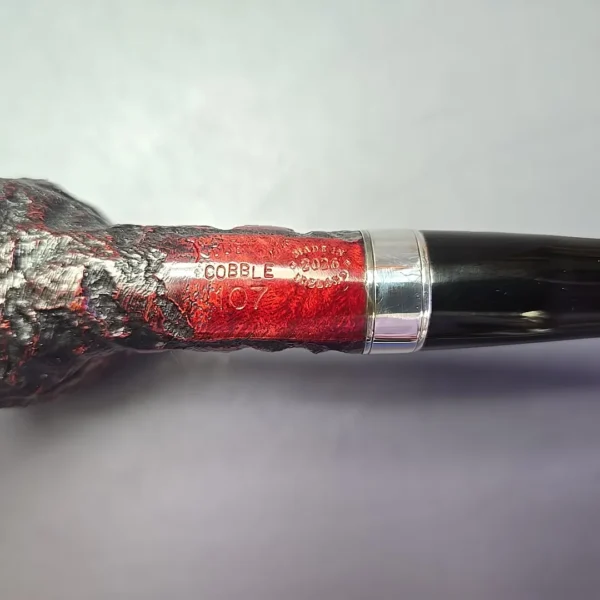 Peterson Cobble 107 Rusticated & Sandblasted Billiard Briar Pipe, New - Image 10