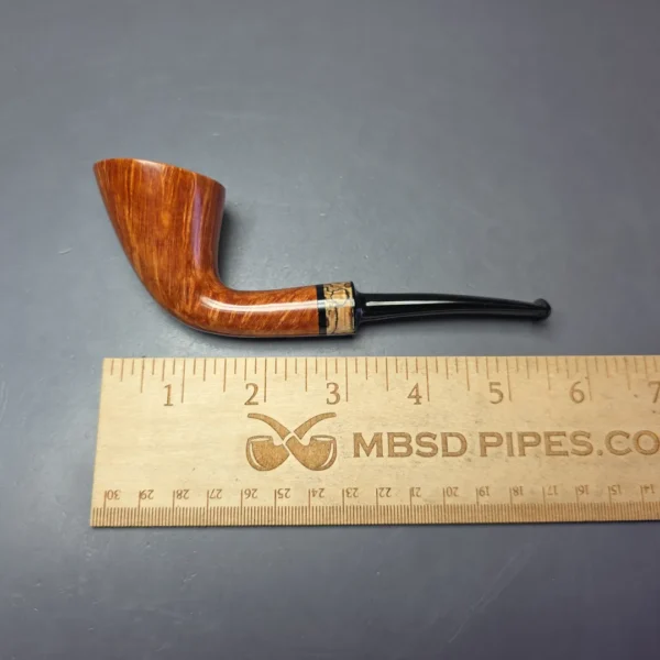 Bruno Nuttens Hand Made A Grade Smooth Dublin w/ Spalted Beechwood Briar Pipe, New - Image 10