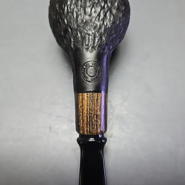 MBSD Briars by Piero Vitale Black Rusticated Author w/ Zebrawood, Briar Pipe, New - Image 10