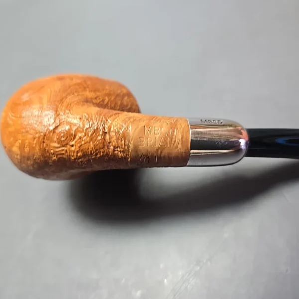 MBSD Briars Timeless Traditions 2 Sandblasted Bent Billiard w/ Silver Handmade Briar Pipe, New - Image 10