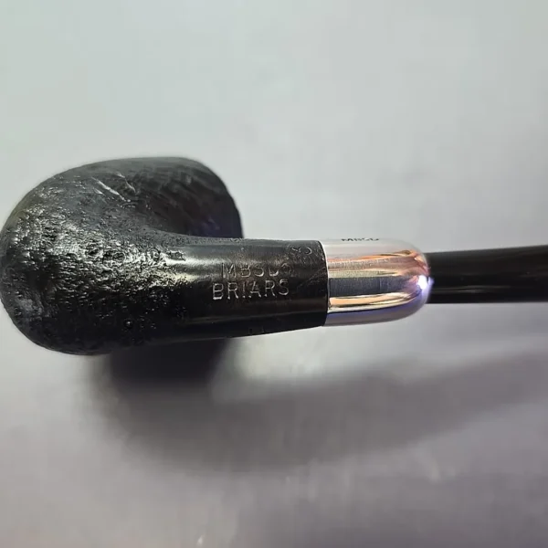 MBSD Briars Timeless Traditions 2 Sandblasted Bent Billiard w/ Silver Handmade Briar Pipe, New - Image 10