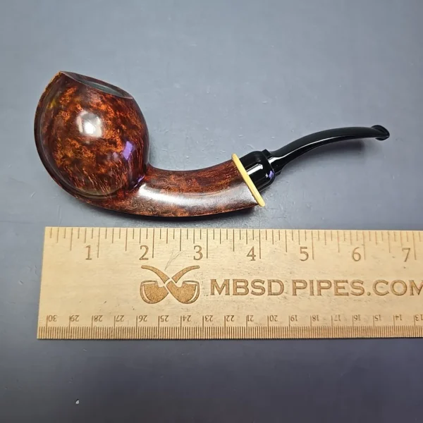 MBSD Briars Modern Masters 2 Smooth Blowfish w/ Boxwood Handmade Briar Pipe, New - Image 10