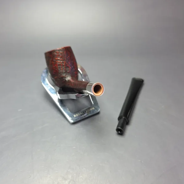 Bruno Nuttens Bing B1 Partially Sandblasted Billiard w/ Aluminum Briar Pipe, New - Image 10