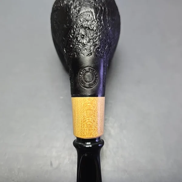 MBSD Briars by Piero Vitale Vintage Sandblasted Brandy w/ Olivewood Briar Pipe, New - Image 10