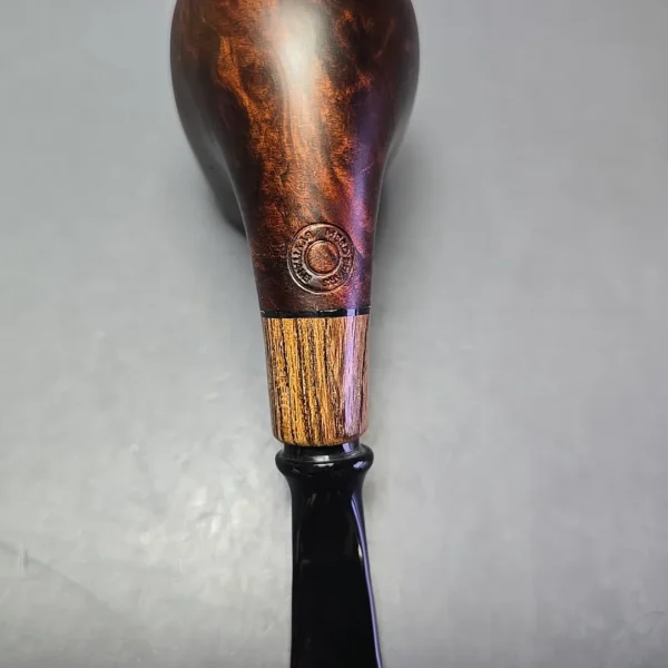 MBSD Briars by Piero Vitale Sienna Contrast Smooth Brandy w/ Zebrawood, Briar Pipe, New - Image 10