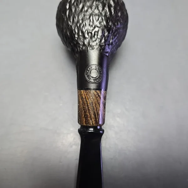 MBSD Briars by Piero Vitale Black Rusticated Author w/ Zebrawood, Briar Pipe, New - Image 10