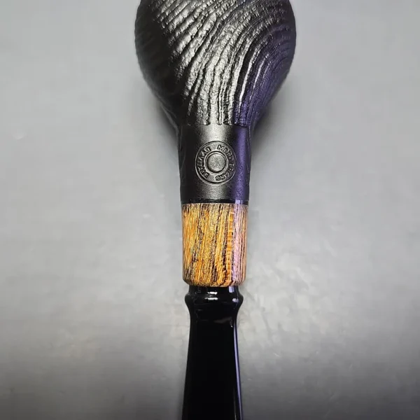 MBSD Briars by Piero Vitale Vintage Sandblasted Author w/ Zebrawood, Briar Pipe, New - Image 10