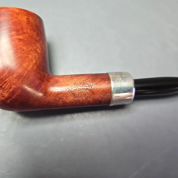 Peterson Silver Mounted Army 106 Smooth Billiard Estate Briar Pipe, Irish Estates - Image 10
