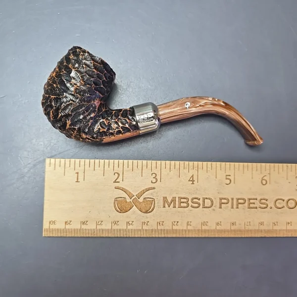 Peterson Derry 69 Rusticated Bent Billiard Estate Briar Pipe, Irish Estates - Image 11