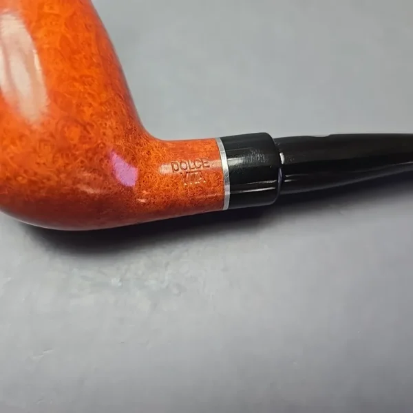 Mastro de Paja Dolce Vita L 03 Smooth Brandy Estate Briar Pipe, Italian Estates, 9mm - Image 11