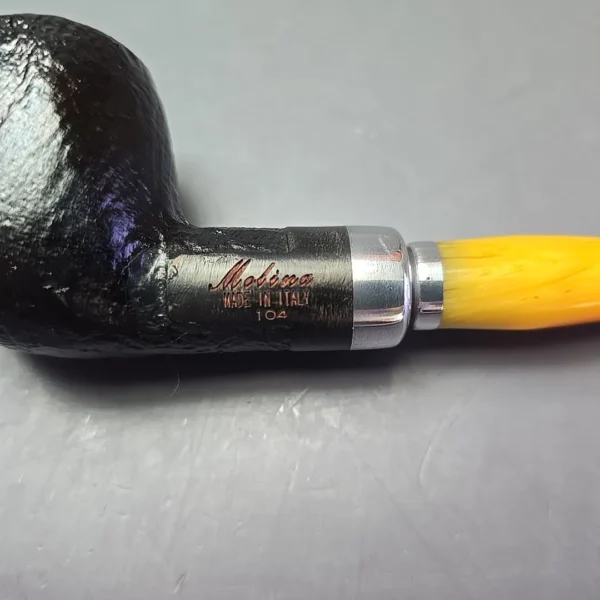 Molina Ambra 104 Sandblasted Apple Estate Briar Pipe, Unsmoked, 9mm - Image 11