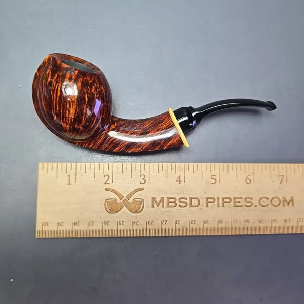 MBSD Briars Modern Masters 2 (E) Smooth Blowfish w/ Boxwood Handmade Briar Pipe, New - Image 11