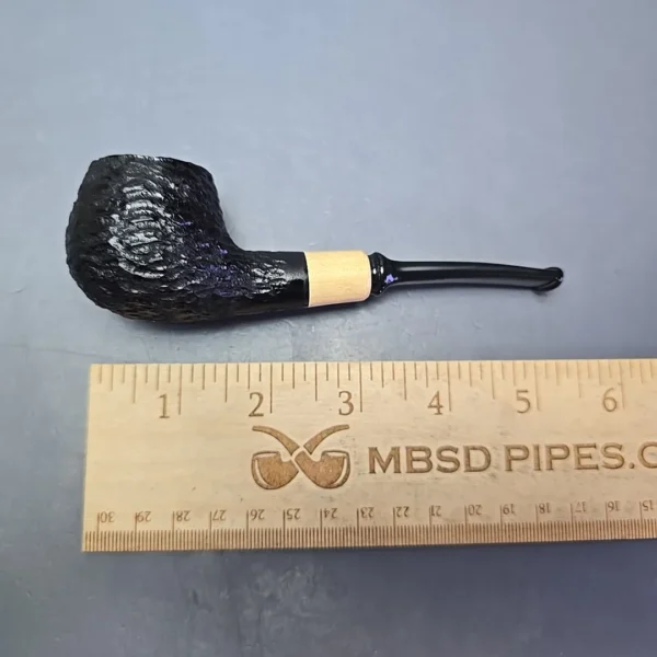 MBSD Briars by Piero Vitale Black Rusticated Author w/ Boxwood, Briar Pipe, New - Image 11