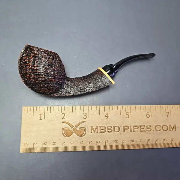 MBSD Briars Modern Masters 2 (K) Sandblasted Blowfish w/ Boxwood Handmade Briar Pipe, New - Image 11