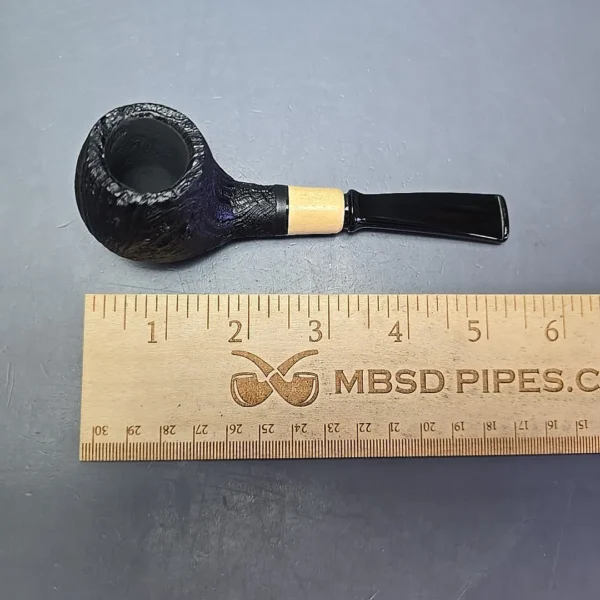 MBSD Briars by Piero Vitale Vintage Sandblasted Author w/ Boxwood, Briar Pipe, New - Image 11