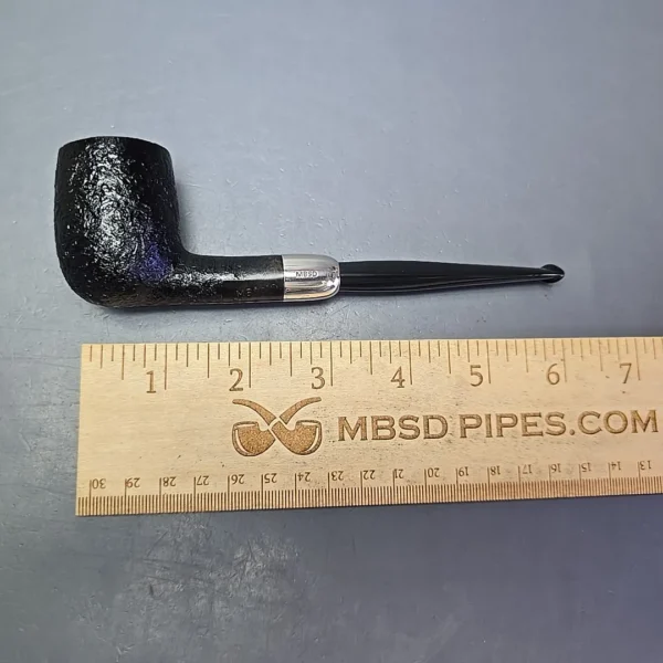 MBSD Briars Timeless Traditions 1 Sandblasted Billiard w/ Silver Handmade Briar Pipe, New - Image 11