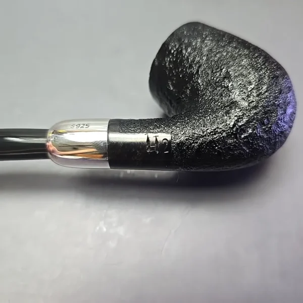 MBSD Briars Timeless Traditions 2 Sandblasted Bent Billiard w/ Silver Handmade Briar Pipe, New - Image 11