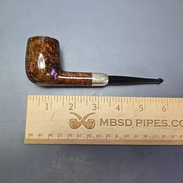 MBSD Briars Timeless Traditions 1 Smooth Billiard w/ Silver Handmade Briar Pipe, New - Image 11