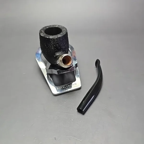 MBSD Briars Timeless Traditions 2 Sandblasted Bent Billiard w/ Silver Handmade Briar Pipe, New - Image 11