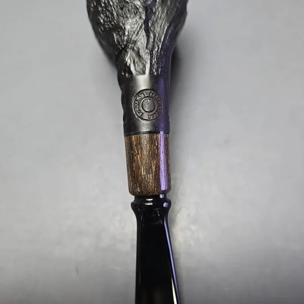 MBSD Briars By Piero Vitale Vintage Sandblasted Billiard w/ Zebrawood, Briar Pipe, New - Image 11