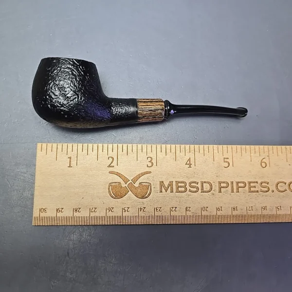 MBSD Briars by Piero Vitale Black Sandblasted Author w/ Zebrawood, Briar Pipe, New - Image 11
