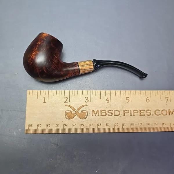 MBSD Briars by Piero Vitale Sienna Contrast Smooth Brandy w/ Zebrawood, Briar Pipe, New - Image 11