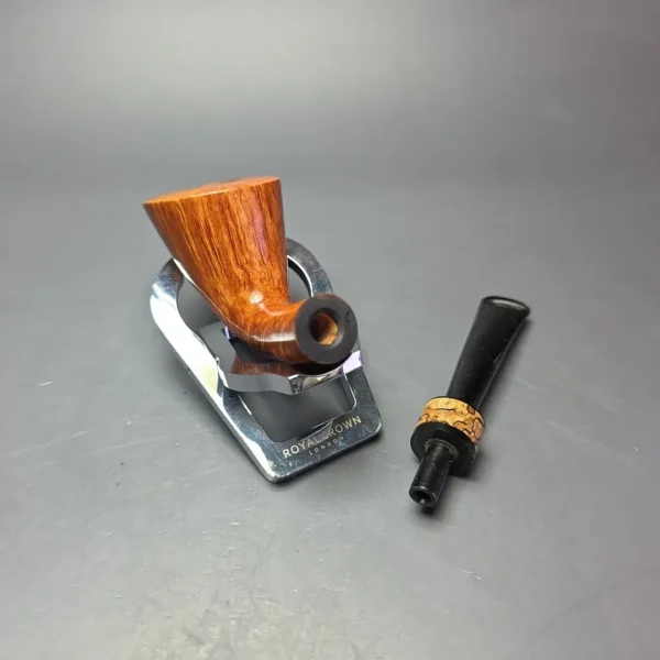 Bruno Nuttens Hand Made A Grade Smooth Dublin w/ Spalted Beechwood Briar Pipe, New - Image 12