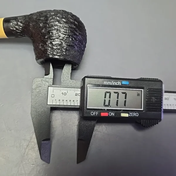 MBSD Briars by Piero Vitale Black Rusticated Author w/ Boxwood, Briar Pipe, New - Image 12