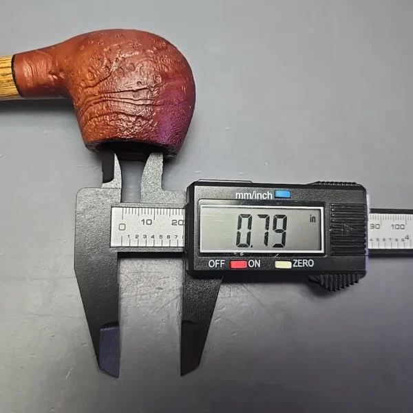 MBSD Briars by Piero Vitale Red Sandblasted Author w/ Zebrawood, Briar Pipe, New - Image 12