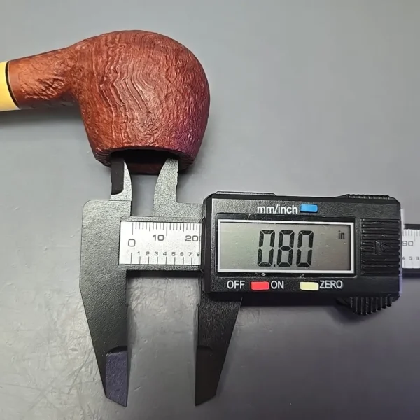 MBSD Briars by Piero Vitale Vintage Sandblasted Author w/ Boxwood, Briar Pipe, New - Image 12