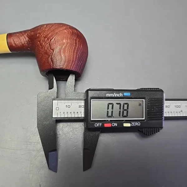 MBSD Briars by Piero Vitale Red Sandblasted Author w/ Olivewood, Briar Pipe, New - Image 12