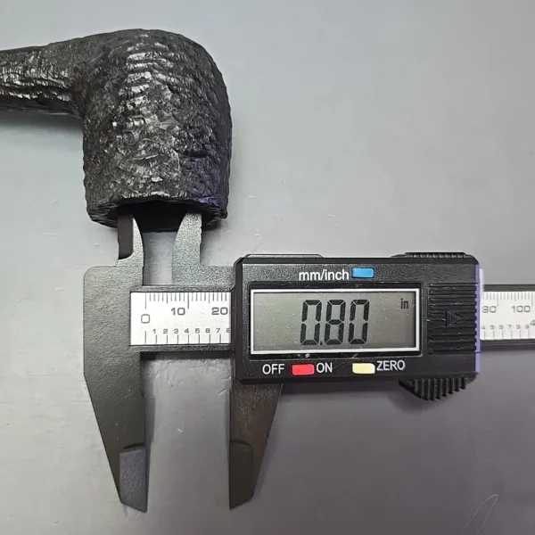 MBSD Briars by Piero Vitale Black Rusticated Billiard w/ Olivewood Briar Pipe, New - Image 12