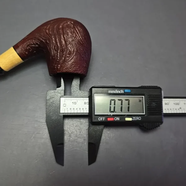 MBSD Briars by Piero Vitale Vintage Sandblasted Brandy w/ Olivewood Briar Pipe, New - Image 12