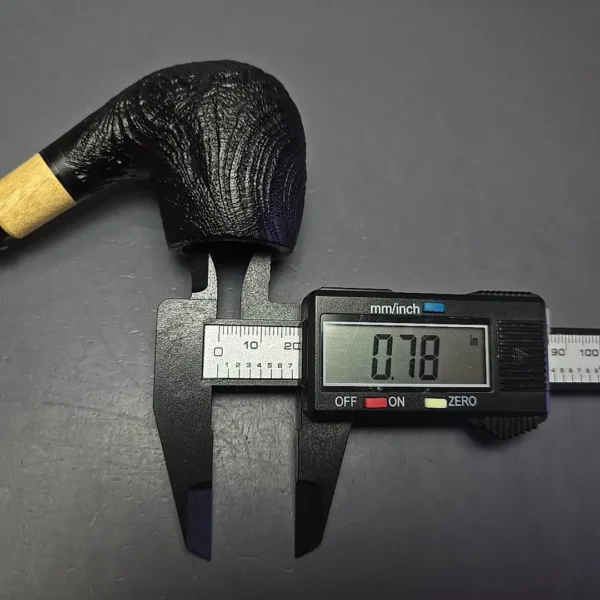 MBSD Briars by Piero Vitale Vintage Sandblasted Brandy w/ Olivewood Briar Pipe, New - Image 12