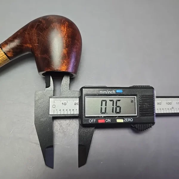 MBSD Briars by Piero Vitale Sienna Contrast Smooth Brandy w/ Zebrawood, Briar Pipe, New - Image 12