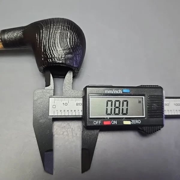 MBSD Briars by Piero Vitale Vintage Sandblasted Author w/ Zebrawood, Briar Pipe, New - Image 12