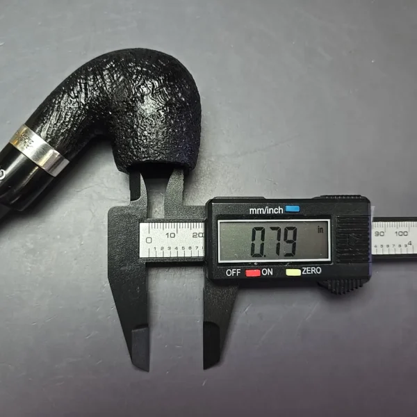 Peterson Cara 221 Sandblasted Bent Billiard w/ Silver Estate Briar Pipe, Irish Estates - Image 12